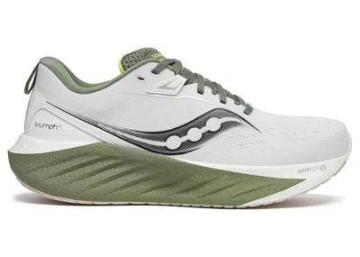 Pre-owned Saucony Men's  Triumph 22 Sneakers In White/olivine In Multi
