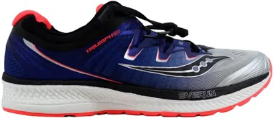 Pre-owned Saucony Men's  Triumph Iso 4 Sneakers In Silver/blue/viz Red