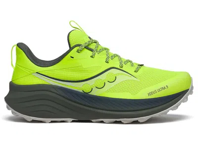 Pre-owned Saucony Men's  Xodus Ultra 3 Sneakers In Citron/bough In Green