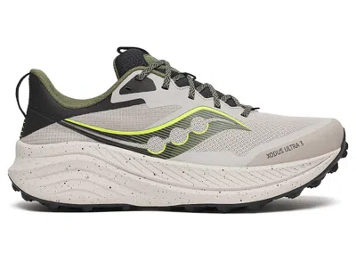 Pre-owned Saucony Men's  Xodus Ultra 3 Sneakers In Dove/olivine