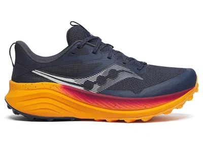 Pre-owned Saucony Men's  Xodus Ultra 3 Sneakers In Navy Blue/peel