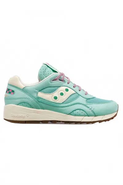 Saucony Men's Shadow 6000 Earth Citizen Low Top Sneakers In Aqua/white In Multi