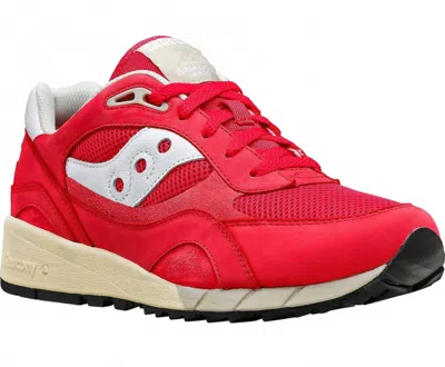 SAUCONY MEN'S SHADOW 6000 SHOES IN RED/WHITE (FUCHSIA)