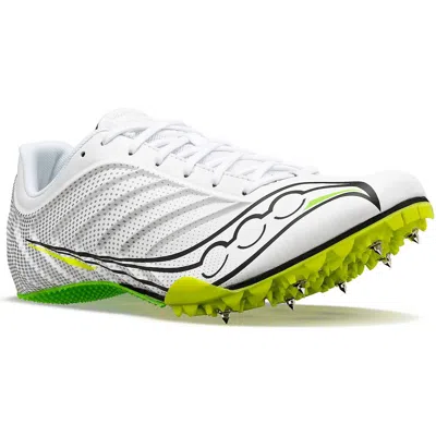 Saucony Men's Spitfire 5 Shoe In White/slime In Multi