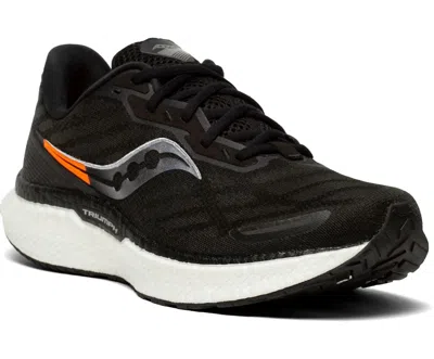Saucony Men's Omni 20 Running Shoes - D/medium Width In Black/white In Multi