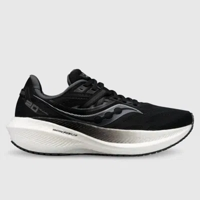Saucony Men's Triumph 20 Running Shoes - Medium Width In Black/white