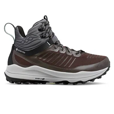 Saucony Men's Ultra Ridge Gore-tex Hiking Boots - Medium Width In Java/black In Grey