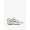 Saucony Mens White Silver Progrid Omni 9 Woven Trainers In Animal Print