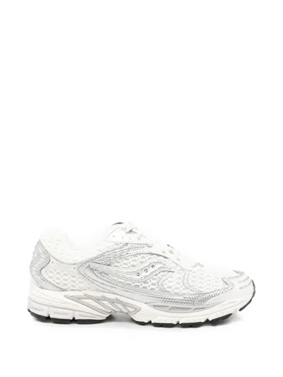 Saucony Mesh-panelled Metallic Sneakers In Purple