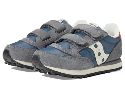 Saucony Originals Jazz Double Hook Loop (toddler/little Kid/big Kid) Kid's Shoes Grey/blue/orange : 7 Big Ki