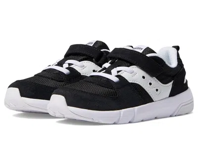 Saucony Originals Jazz Lite 2.0 (toddler/little Kid) Boy's Shoes Black/white : 4.5 Toddler W, Textile/leathe In Multi