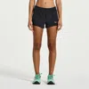 Saucony Outpace 2.5" Split Short In Black