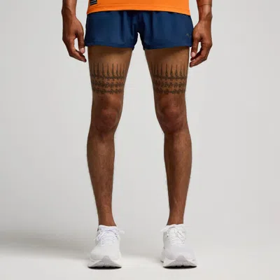 Saucony Outpace 3" Short In Blue