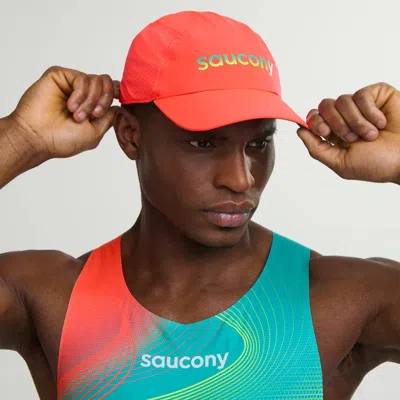 Saucony Outpace Hat In Orange