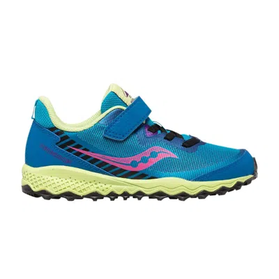 Pre-owned Saucony Peregrine 11 Shield A/c Big Kid 'turq Multi' | Blue | Kid's Size 3