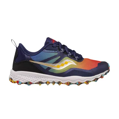 Pre-owned Saucony Peregrine 12 Shield Big Kid 'blue Red Yellow' | Kid's Size 7