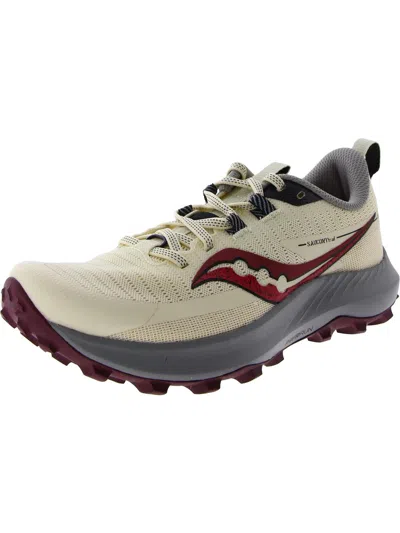 Saucony Peregrine 13 Womens Lace Up Running Running & Training Shoes In Beige
