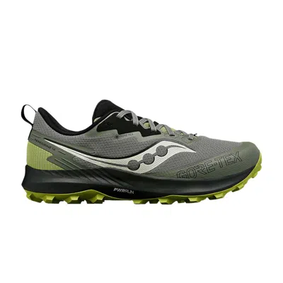 Pre-owned Saucony Peregrine 14 Gore-tex 'bough Olive' In Grey