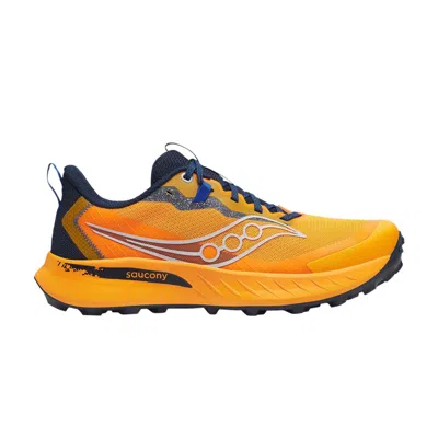 Pre-owned Saucony Peregrine 15 'peel Navy' | Orange | Men's Size 10
