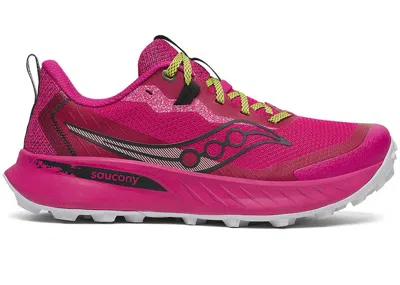 Pre-owned Saucony Peregrine 15 (women's) Sneakers In Magenta/black