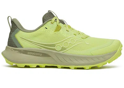 Pre-owned Saucony Peregrine 15 (women's) Sneakers In Sunny/hemlock