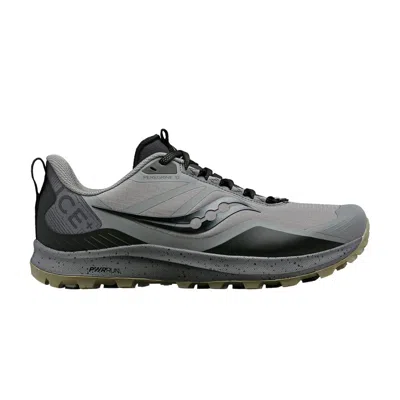 Pre-owned Saucony Peregrine Ice+ 3 'gravel Black' In Grey