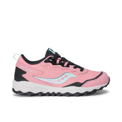 Saucony Peregrine Shield Kdz Sneakers (little Kid/big Kid) Kid's Shoes Pink/black : 13 Little Kid W, Leather
