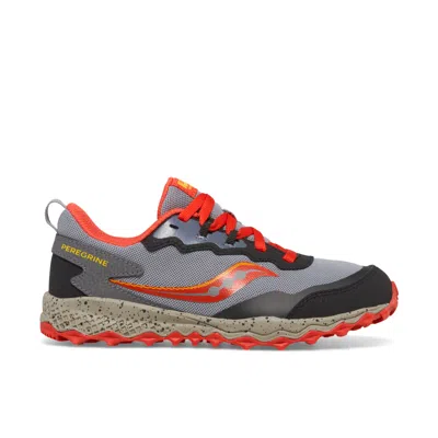 Saucony Peregrine Kdz Sneaker - Big Kid In Grey/red/yellow