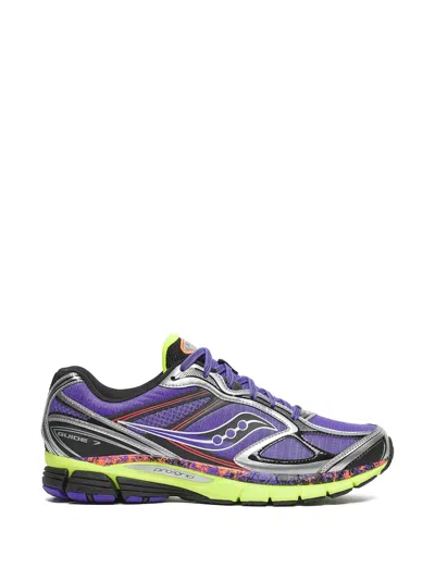 Saucony Progrid Guide 7 Technical Fabric And Rubber Sneakers In Purple