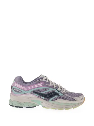 Saucony Womens Wisteria Blue Progrid Omni 9 Woven Trainers In Multi
