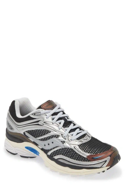 Saucony Progrid Omni 9 Sneaker In Silver/ Brown