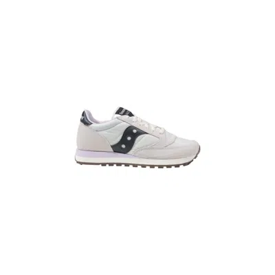 Saucony Purple Suede Leather Sneaker In White