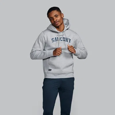 Saucony Recovery Hoody Lightgreyheathergraphic In Gray