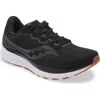 Saucony Ride 14 Running Shoe In Black/silver