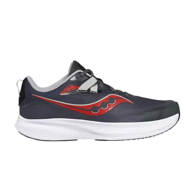Pre-owned Saucony Ride 15 Big Kid 'grey Red' | Kid's Size 2.5 In Gray