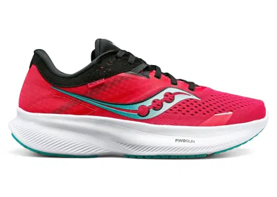 Pre-owned Saucony Ride 16 (women's) Sneakers In Rose/black