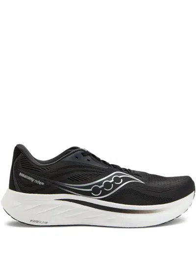 Saucony Ride 18 Logo Sneakers In Black