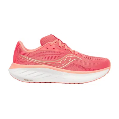 Saucony Ride 18 Pink White Aw25 Women's Shoes In Multi