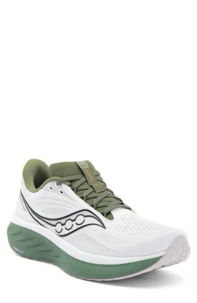 Saucony Ride 18 Running Shoe In White