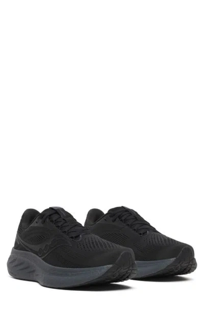 Saucony Ride 18 Running Shoe In Black