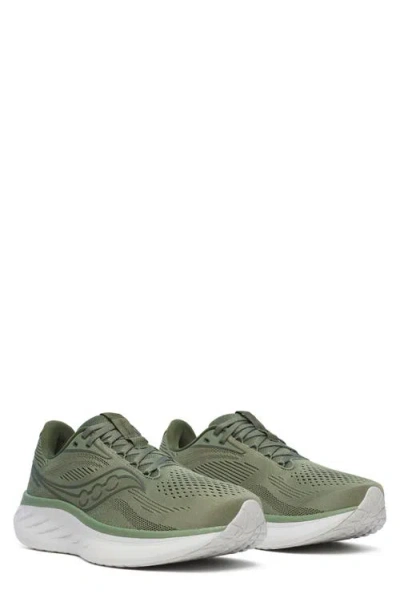 Saucony Ride 18 Running Shoe In Olivine