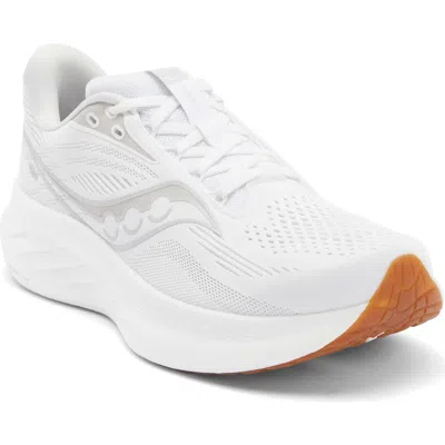 Saucony Ride 18 Running Shoe In White