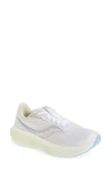 Saucony Ride 18 Running Shoe In White/lett