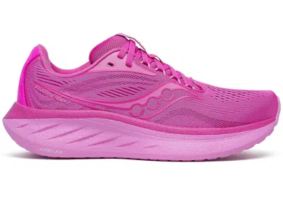 Pre-owned Saucony Ride 18 (women's) Sneakers In Fuchsia/tulip In Multi