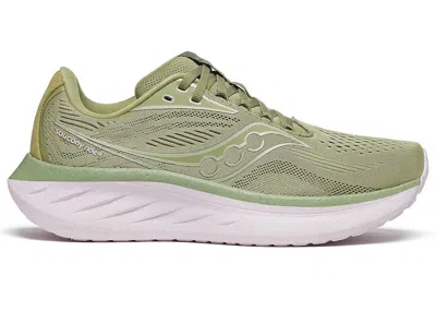 Pre-owned Saucony Ride 18 (women's) Sneakers In Hemlock/bloom