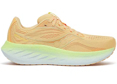Pre-owned Saucony Ride 18 (women's) Sneakers In Peach/sunny