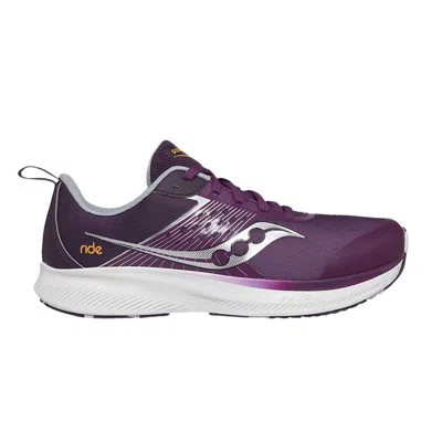 Pre-owned Saucony Ride Kdz Big Kid 'plum' | Purple | Kid's Size 2