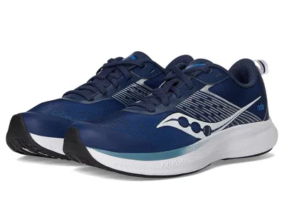 Saucony Ride Kdz (little Kid/big Kid) Kids Shoes Navy/silver : 2 Little Kid M, Textile