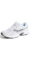 Saucony Ride Millennium Panelled Sneakers In White/silver