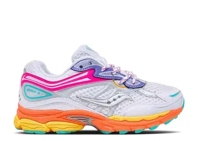 Saucony Progrid Omni 9 Big Kid 'white Pink Orange' In Multi